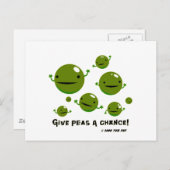 Geben Sie Erbsen eine Möglichkeit Postkarte (Vorne/Hinten)