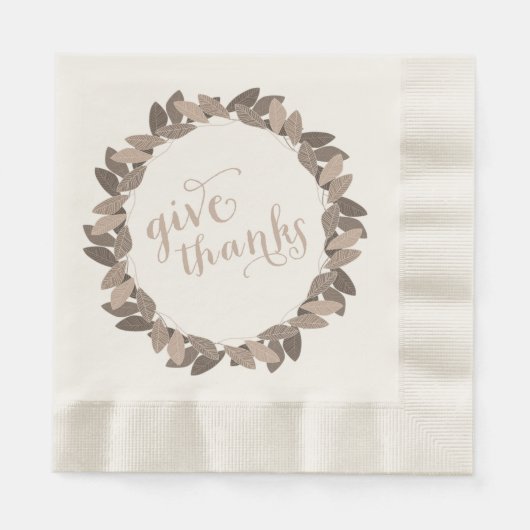 Geben Sie Erntedank des Dank-| Papierservietten (Vorderseite)