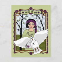 Geben Sie es an On_A_ Postkarte