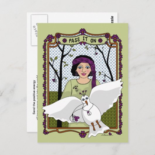 Geben Sie es an On_A_ Postkarte (Vorne/Hinten)