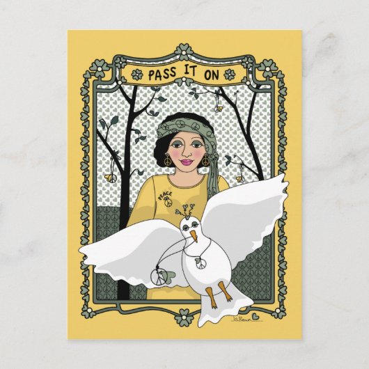 Geben Sie es an On_C_ Postcard Postkarte (Vorderseite)