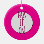 Geben Sie es auf Erholung Slogan Keramik Ornament (Hinten)