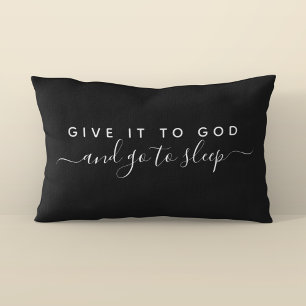 Geben Sie es Gott Gute Nacht Minimalistischer Glau Kissenbezug