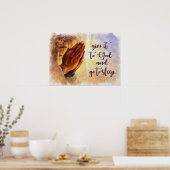 Geben Sie es Gott Spirituelle Nachricht Poster (Küche)