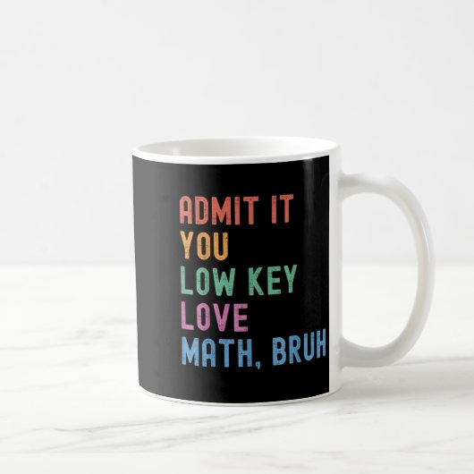 Geben Sie es Ihnen Low-Key-Liebe Mathe Bruh Teache Kaffeetasse (Rechts)