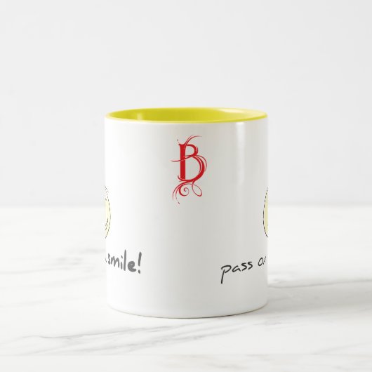 Geben Sie es weiter! Zweifarbige Tasse (Mittel)