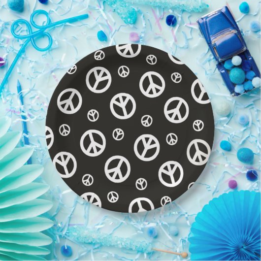 Geben Sie Frieden 1 Pappteller (Party)