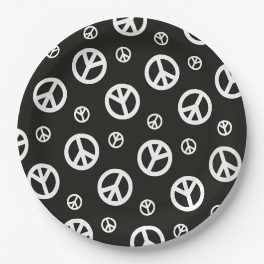 Geben Sie Frieden 1 Pappteller (Vorderseite)