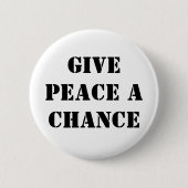Geben Sie Frieden eine Möglichkeit Button (Vorderseite)