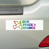 Geben Sie Frieden eine Möglichkeit (Regenbogen) Autoaufkleber (Auf Auto)