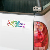 Geben Sie Frieden eine Möglichkeit (Regenbogen) Autoaufkleber (Auf Lkw)