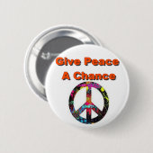 Geben Sie Frieden einen Möglichkeitsknopf Button (Vorne & Hinten)