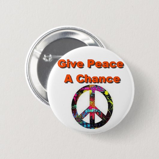 Geben Sie Frieden einen Möglichkeitsknopf Button (Vorne & Hinten)