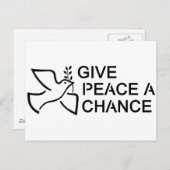 Geben Sie Frieden Postkarte (Vorne/Hinten)