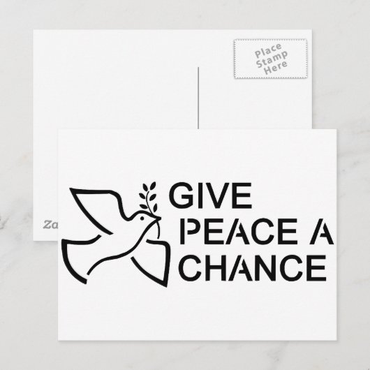 Geben Sie Frieden Postkarte (Vorne/Hinten)