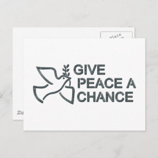 Geben Sie Frieden Postkarte (Vorne/Hinten)