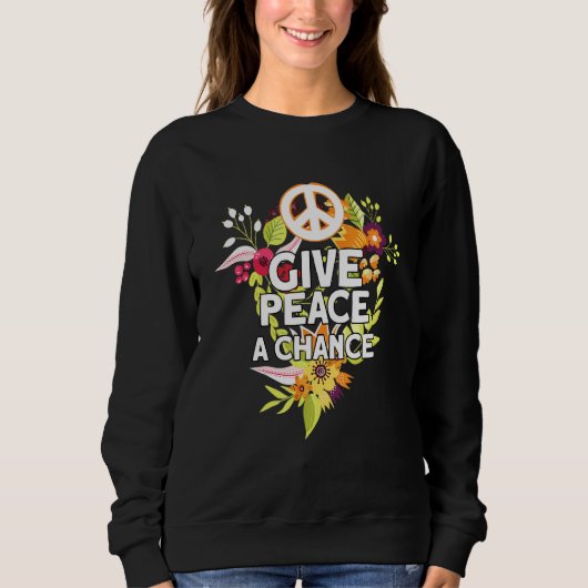 Geben Sie Frieden Sweatshirt (Vorderseite)