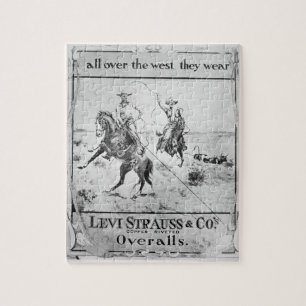 Geben Sie für Levi Strauss u. Co, c.1900 acht Puzzle