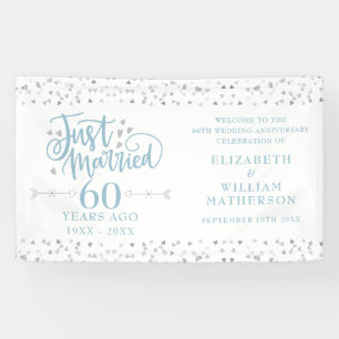 Geben Sie 'Gerade Geheiratet' 60. Hochzeitstag Wil Banner