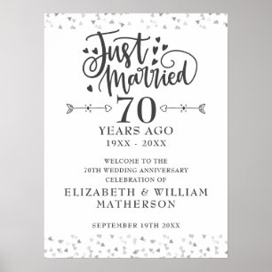 Geben Sie 'Gerade Geheiratet' 70. Hochzeitstag Wil Poster