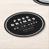 Geben Sie Getränk-lustiges Save the Date Silber Runder Pappuntersetzer (Angewinkelt)