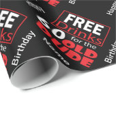 Geben Sie Getränke für das der 60 Geschenkpapier (Rolleneckpunkt)