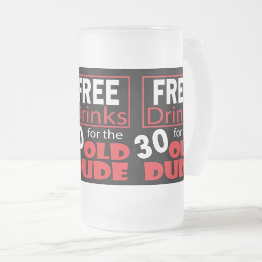 Geben Sie Getränke für den der 30 Mattglas Bierglas (VorderseiteRechts)