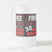 Geben Sie Getränke für den der 30 Mattglas Bierglas (Vorderseite Links)