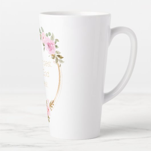 Geben Sie Gott das Beste - Christliche Frauen Milchtasse (Rechts)