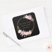 Geben Sie Gott das Beste - Christliche Frauen Quadratischer Aufkleber (Umschlag)