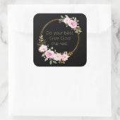 Geben Sie Gott das Beste - Christliche Frauen Quadratischer Aufkleber (Tasche)