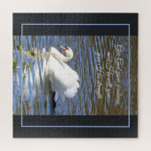 Geben Sie Gott Ihre Schwäche Swan Jigsaw Puzzle (Horizontal)