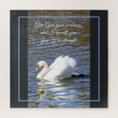 Geben Sie Gott Ihre Schwäche Swan Jigsaw Puzzle (Vertikal)