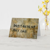 Geben Sie Graffiti nicht auf - Inspiration Karte (Gelbe Blume)