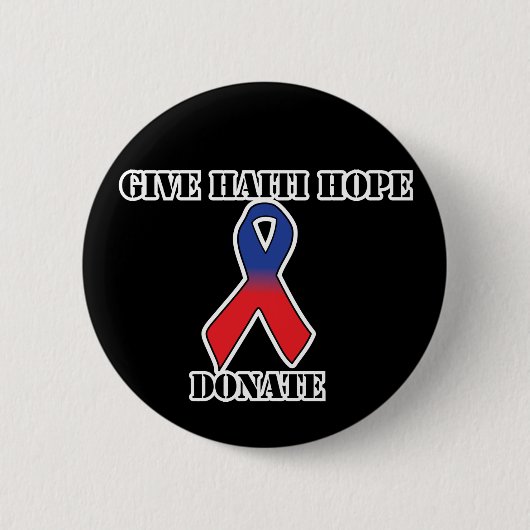 Geben Sie Haiti Hope Button (Vorderseite)