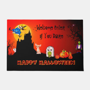 Geben Sie If you wage Happy Halloween ( Chihuahua) Fußmatte