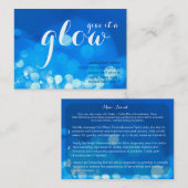 Geben Sie ihm ein Glühen blaue Visitenkarte (Vorne/Hinten)