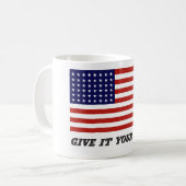 Geben Sie ihm Ihr Bestes! Kaffeetasse (Vorderseite Links)