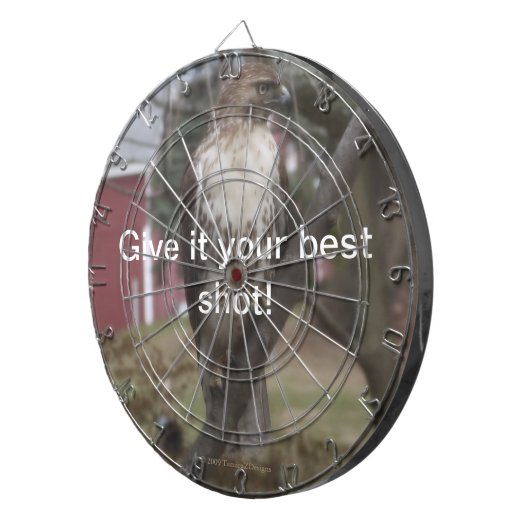 Geben Sie ihm Ihren besten Schuhpanzer Red Tail Ha Dartscheibe (Vorderseite rechts)