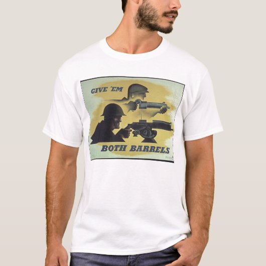 Geben Sie ihnen beide Propaganda der Fass-WW1 T-Shirt (Vorderseite)