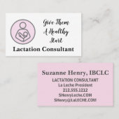 Geben Sie ihnen einen gesunden Start ins Stillen L Visitenkarte (Vorne/Hinten)