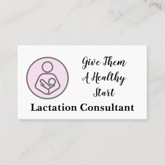 Geben Sie ihnen einen gesunden Start ins Stillen L Visitenkarte (Vorderseite)