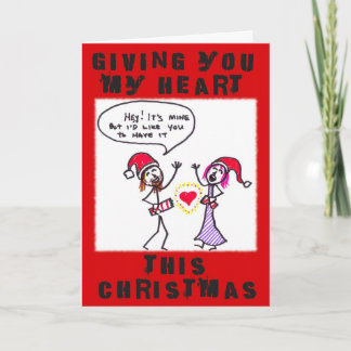 GEBEN SIE IHNEN MEINE HERZ-CHRISTMAS-KARTE FEIERTAGSKARTE