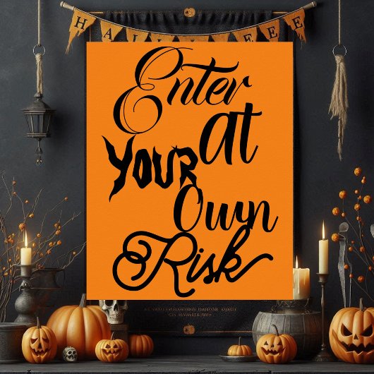 Geben Sie Ihr eigenes Risiko-Spooky-Fun-Halloween- Poster