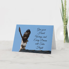 Geben Sie Ihr Herz Flügel Red-Tail Hawk Foto Karte