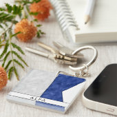 Geben Sie Ihr Name Signal Flag A Alfa / Alpha Naut Schlüsselanhänger (Vorderseite rechts)