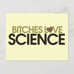 Geben Sie ihr Wissenschaft und Liebe Postkarte
