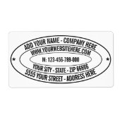 Geben Sie Ihre Firmenname-Info-Adresse ein. (Vorne)