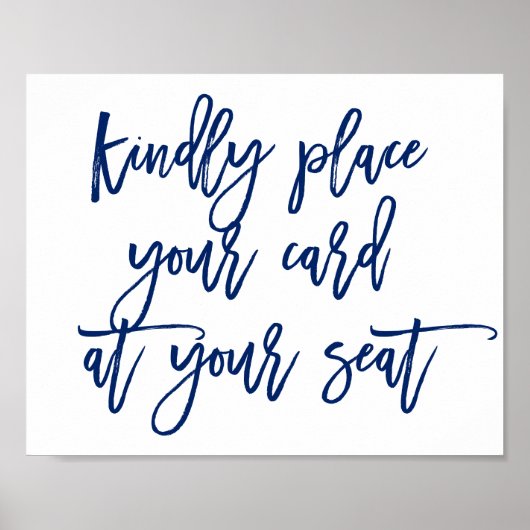 Geben Sie Ihre Karte bitte an Ihren Platz ein. Poster (Vorne)