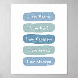 Geben Sie Ihrem Kind den Namen Kindernachweise hin Poster